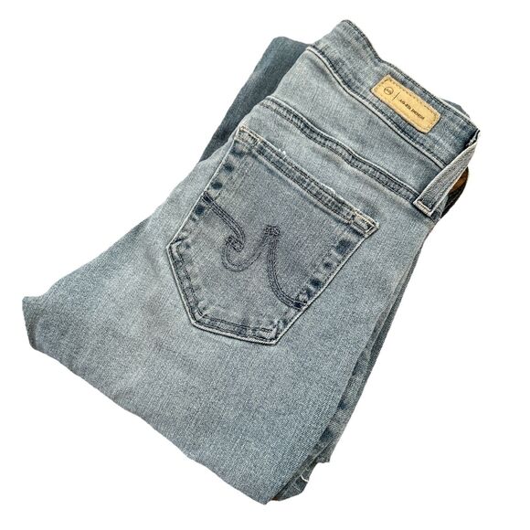 AG Adriano Goldschmied Farrah Boot Crop High Rise Fit Womens Size 24 Denim Jeans - Picture 1 of 7